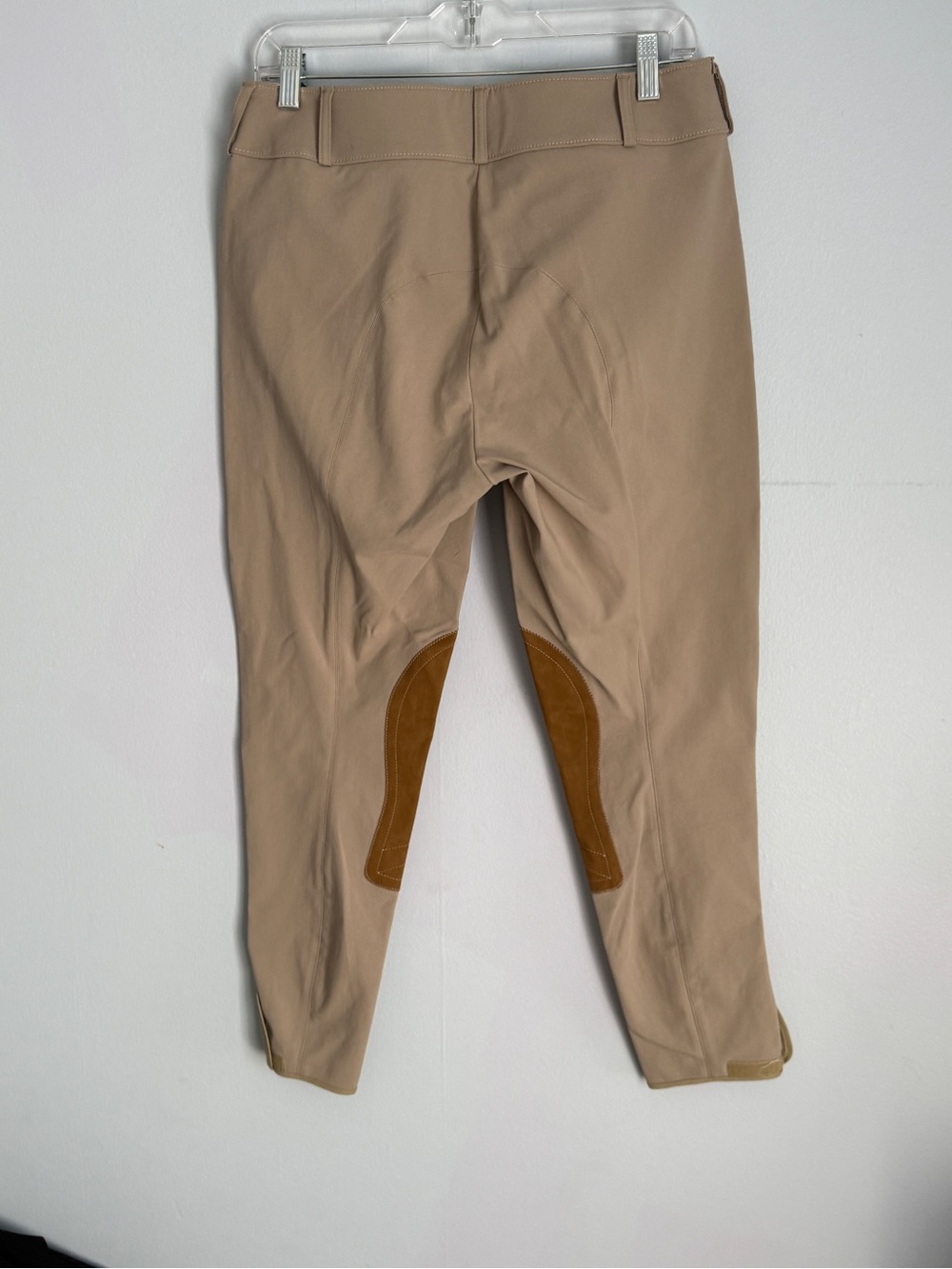 The Tailored Sportsman Khaki Riding Breeches with Brown Logo Stitching - Picture 2 of 3